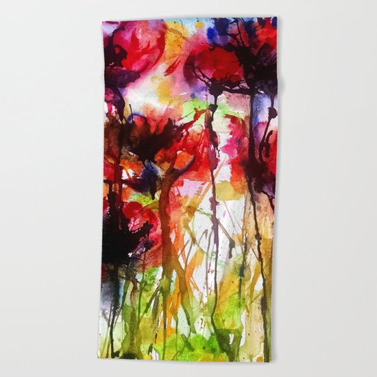 Poppy Love Beach Towel