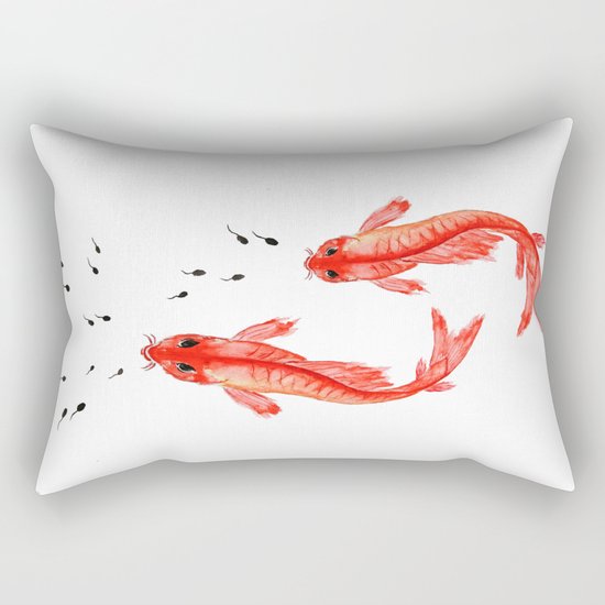 Curiosity. Fish and Tabpole Rectangular Pillow