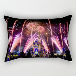 Fairytale Castle Fireworks Rectangular Pillow