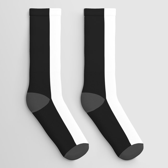 Black Stripes on White Socks