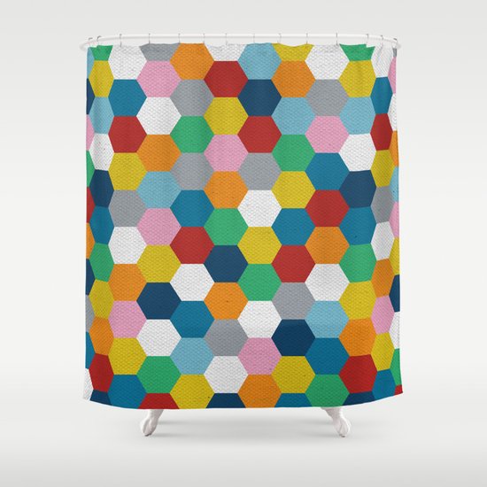 Honeycomb 3 Shower Curtain