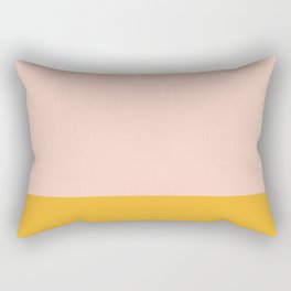Blush Pink and Mustard Yellow Minimalist Color Block Rectangular Pillow