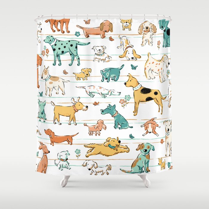 Dogs Dogs Dogs Shower Curtain by Steve Haskamp Society6