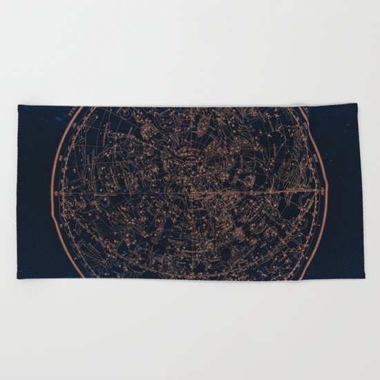 Constellations of the Northern Hemisphere Beach Towel