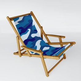 Camouflage Pattern Blue Colours Sling Chair