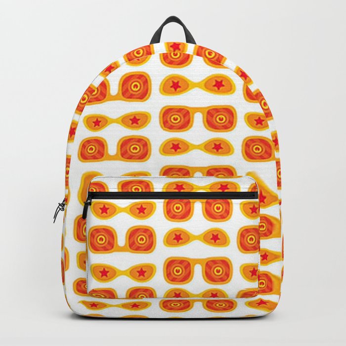 Orange Summer Tropical Glasses Backpack