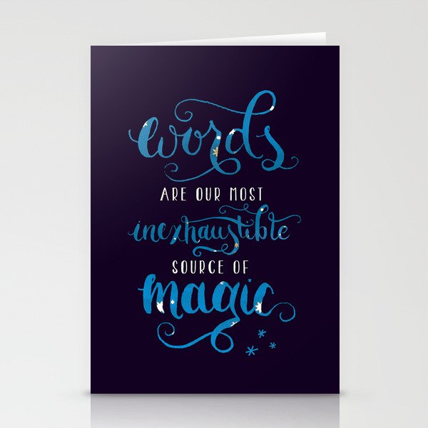 Words Are Magic Stationery Cards