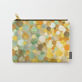 Yellow And Gold Circle Pattern Art Mosaic Abstract Carry-All Pouch