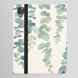 Watercolor Eucalyptus Leaves iPad Folio Case | Plant, Green, Summer, Watercolor, Leaves, Home, Vine, Pattern, Illustration, Curated 