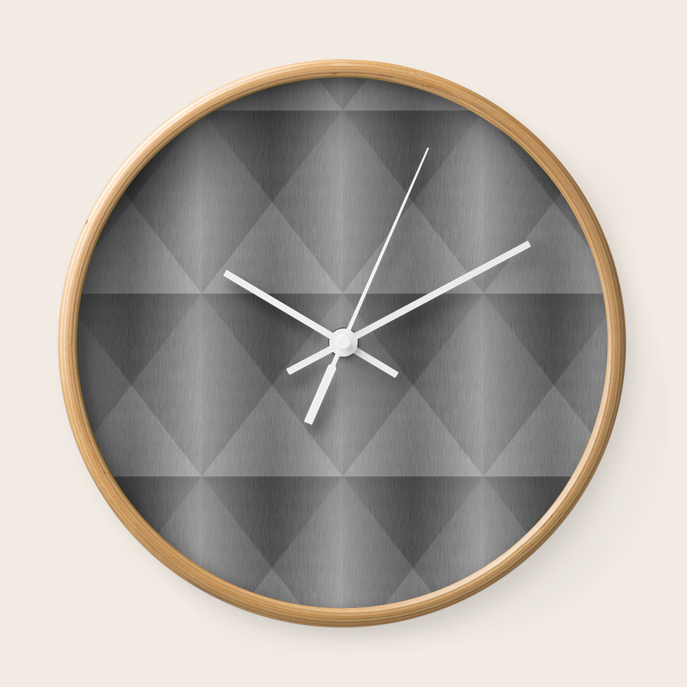 Modern Industrial Harlequin Tile Pattern Wall Clock By