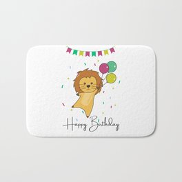 Lion Wishes Happy Birthday To You Lions Bath Mat