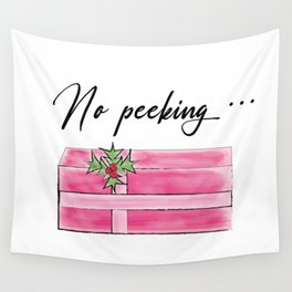 Pink Christmas gifts Wall Tapestry