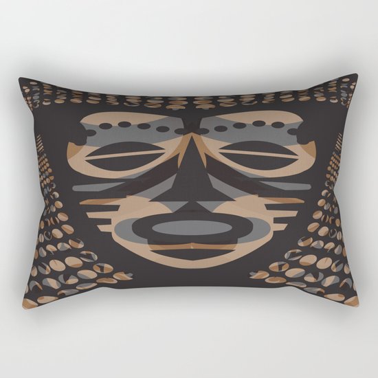 African Tribal Mask No. 1 Rectangular Pillow