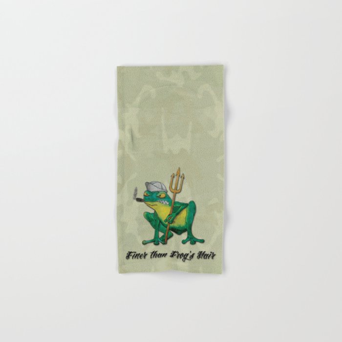 Navy Frog Hand & Bath Towel