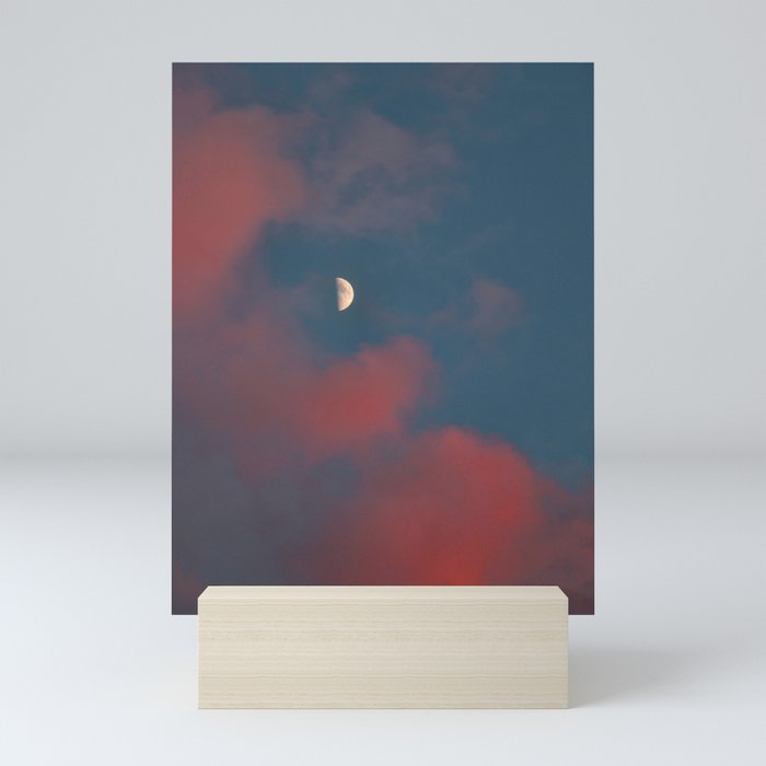 Cloud Bleeding Mars for Moon Mini Art Print