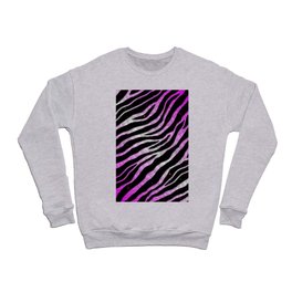 Ripped SpaceTime Stripes - Pink/White Crewneck Sweatshirt