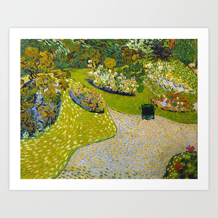 Garden In Auvers By Vincent Van Gogh Vintage Painting Art Print