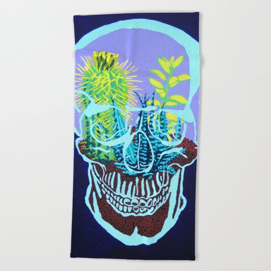 Skull Terrarium Beach Towel