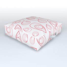 Mussels and Clams - Pink Outdoor Floor Cushion
