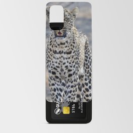 South Africa Photography - White Leopard In The Winter Weather Android Card Case