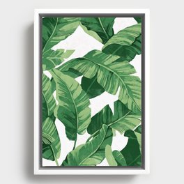 Tropical banana leaves IV Framed Canvas