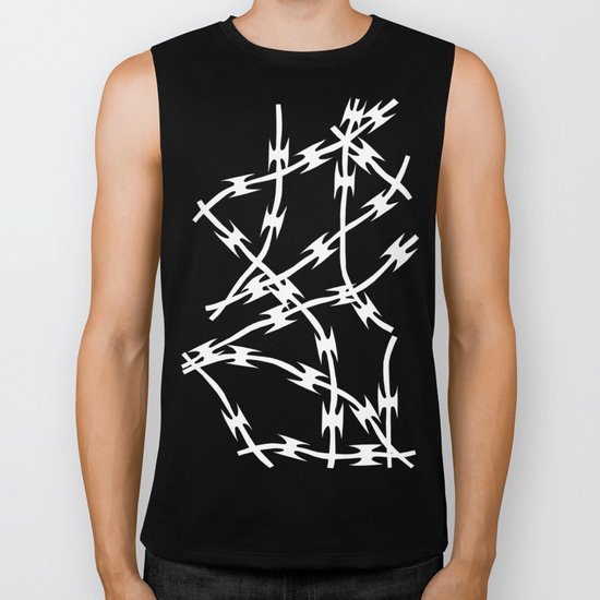 Blue Barb Biker Tank