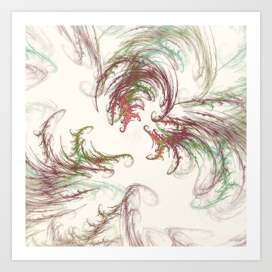 Harvest Winds Fractal Art Print