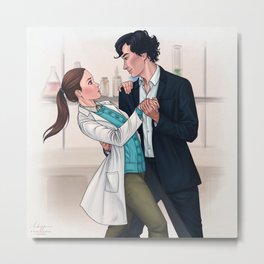 Sherlolly - Dancing in the Lab Metal Print | Drawing, Illustration, Digital, Sherlolly, Movies & TV 