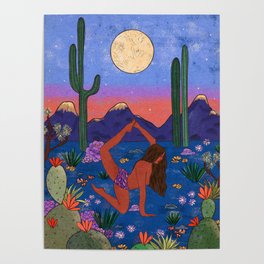 Desert Yoga Poster