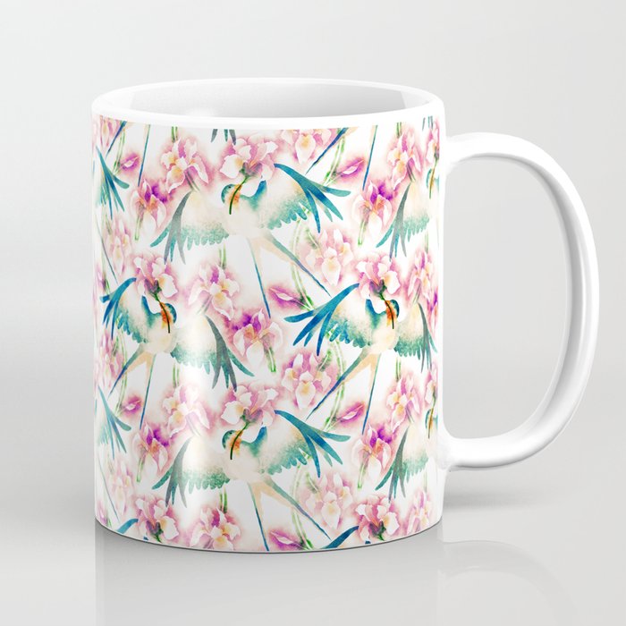 Swallows and Iris Blossoms (Vintage) Coffee Mug