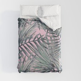 Pink Palm Duvet Cover