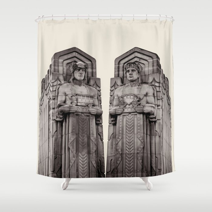 Oatmeal Shower Curtain Guardians In Oatmeal Shower Curtain By Christinasadowski Society6 Dkny Pure Pintuck