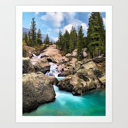 Colorado waterfall Art Print