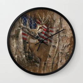 Deer - Birchwood Buck America Wall Clock