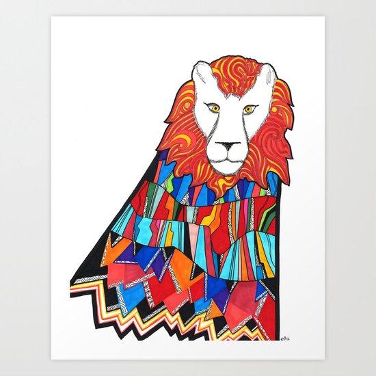 Lion Tamed Art Print