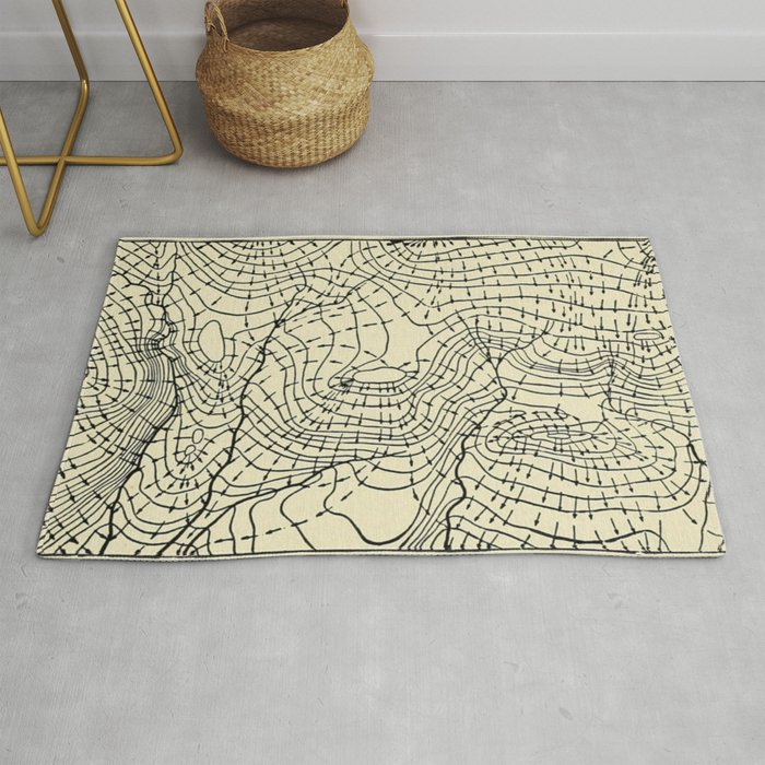 Topography Map Rug