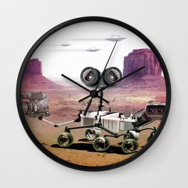 Behind you, Mars Rover Wall Clock