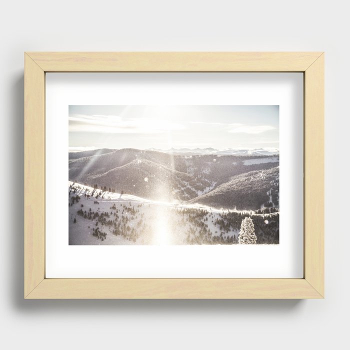 Vail Ski Resort's Iconic Back Bowls: Vail Colorado Recessed Framed Print