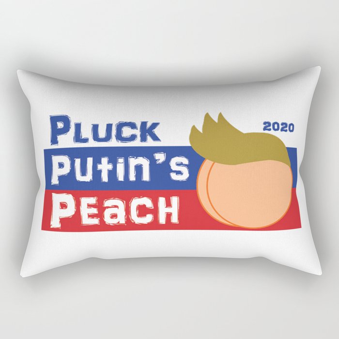 Pluck Putin's Peach Rectangular Pillow