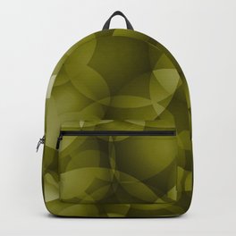 Dark intersecting translucent olive circles in bright colors with an oily glow. Backpack | Underwater, Ball, Blowing, Fresh, Clear, Liquid, Plastic, Caviar, Soap, Graphicdesign 