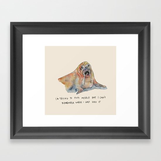 Trying to Find Myself Framed Art Print