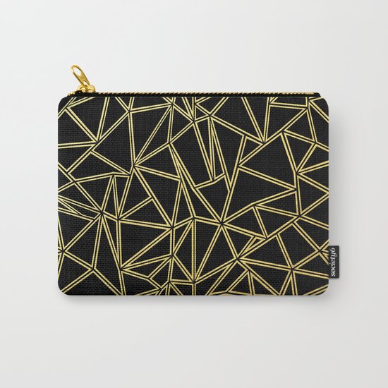 Abstract Blocks Gold Carry-All Pouch