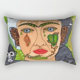 Frida Kahlo Monarca Rectangular Pillow