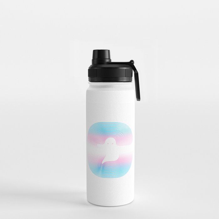 Ghost Files Trans Pride Logo Water Bottle