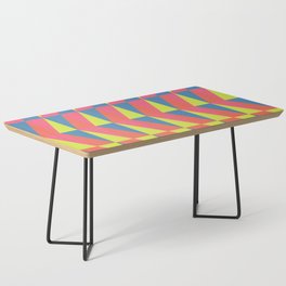 80s Geometric in Electric Blue and Yellow Coffee Table