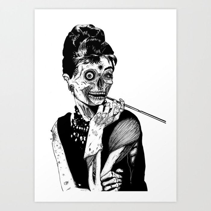 Zombie at Tiffany's Art Print