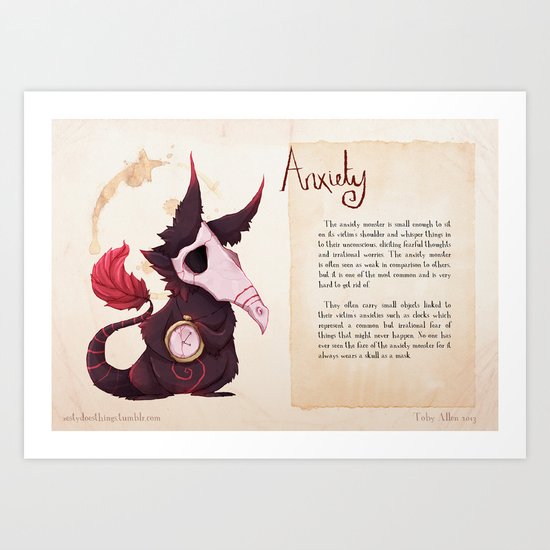 Real Monsters- Anxiety Art Print