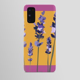 Lavender Design Pattern on Pink and Orange Android Case