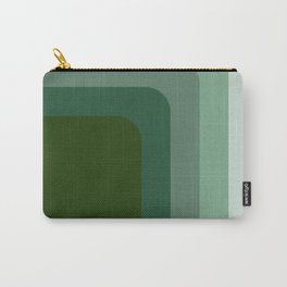 Abstract Geometric Green Pattern Carry-All Pouch | Geometry, Trendy, Vintage, Digital, Pattern, Graphic Design, Minimal, 70S, Minimalist, Geometric 
