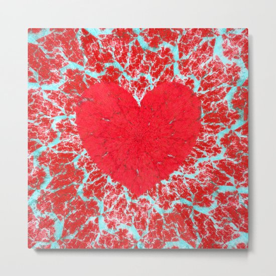 Frosty heart Metal Print